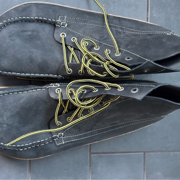 Birkenstock Other - Birkenstock Black Boots with Yellow Laces